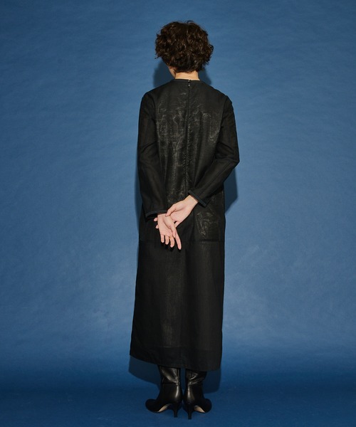 Whim Gazette(ウィムガゼット)の「【GEMINI】シャドーボーダーワンピース(ワンピース・レディース・ブラック・FREE)」の16枚目の写真