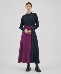 CITY TOKYO | ウエストタックバイカラーワンピース(ワンピース)