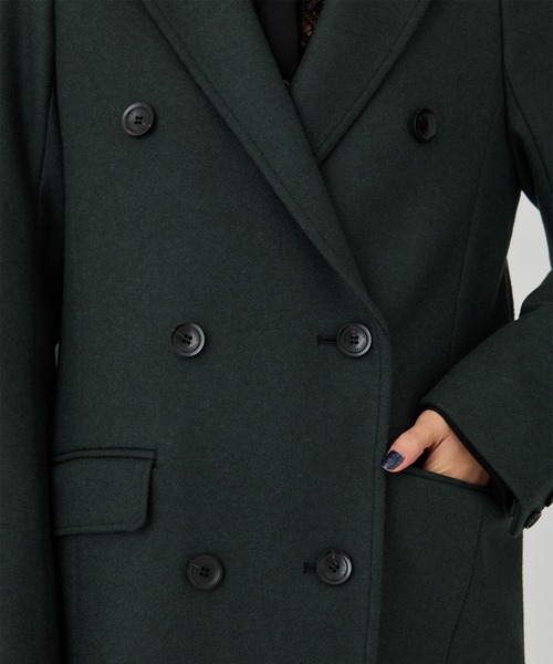 UNITED TOKYO(ユナイテッドトウキョウ)の「レイルボクシーブレストコート(チェスターコート・レディース・ブラック/アイボリー/グレー/インディゴブルー・1/2)」の11枚目の写真