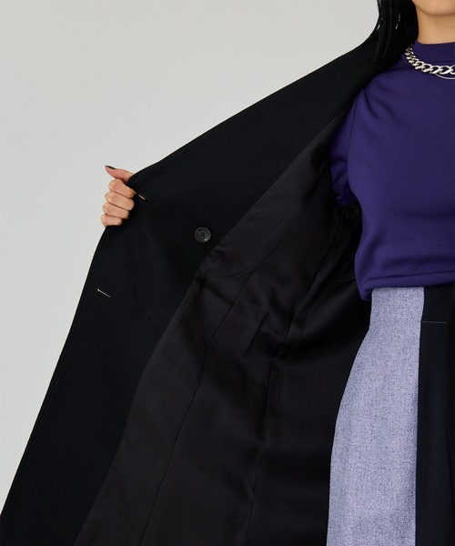 UNITED TOKYO(ユナイテッドトウキョウ)の「レイルボクシーブレストコート(チェスターコート・レディース・ブラック/アイボリー/グレー/インディゴブルー・1/2)」の21枚目の写真