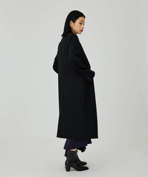 UNITED TOKYO(ユナイテッドトウキョウ)の「レイルボクシーブレストコート(チェスターコート・レディース・ブラック/アイボリー/グレー/インディゴブルー・1/2)」の16枚目の写真