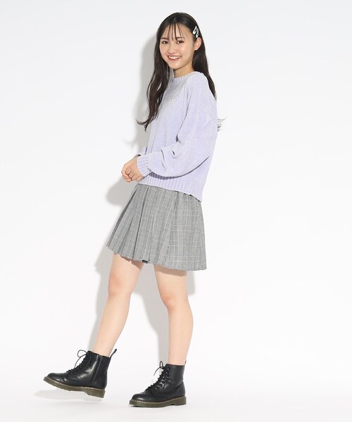 PINK-latte(ピンクラテ)の「◆【ウエスト調整可】着心地バツグン!チェックプリーツスカート(スカート・キッズ・グレー系1/ダークブラウン系1/ブルー系1/ベージュ系1/ブラック/ベージュ/ベージュ系その他2・14/15 /16)」の12枚目の写真