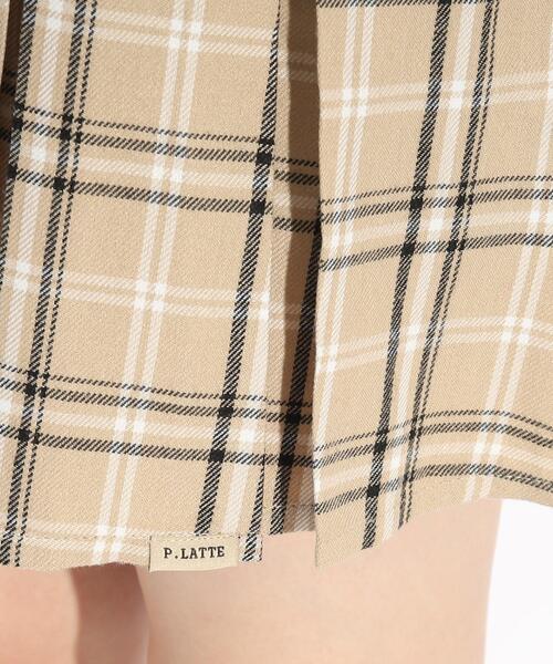 PINK-latte(ピンクラテ)の「◆【ウエスト調整可】着心地バツグン!チェックプリーツスカート(スカート・キッズ・グレー系1/ダークブラウン系1/ブルー系1/ベージュ系1/ブラック/ベージュ/ベージュ系その他2・14/15 /16)」の14枚目の写真