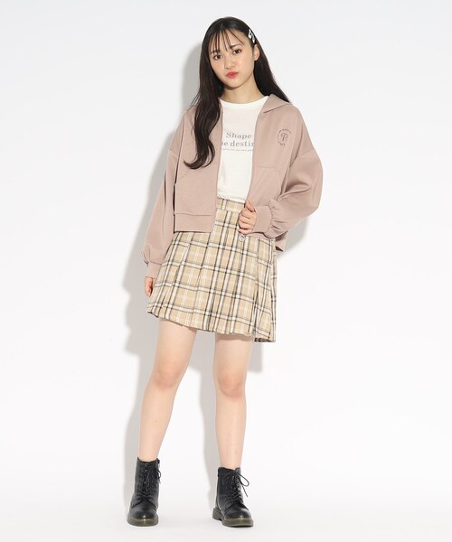 PINK-latte(ピンクラテ)の「◆【ウエスト調整可】着心地バツグン!チェックプリーツスカート(スカート・キッズ・グレー系1/ダークブラウン系1/ブルー系1/ベージュ系1/ブラック/ベージュ/ベージュ系その他2・14/15 /16)」の17枚目の写真