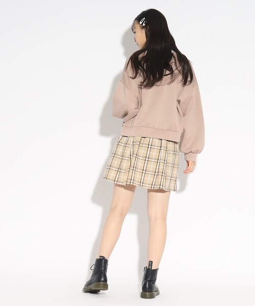 PINK-latte(ピンクラテ)の「◆【ウエスト調整可】着心地バツグン!チェックプリーツスカート(スカート・キッズ・グレー系1/ダークブラウン系1/ブルー系1/ベージュ系1/ブラック/ベージュ/ベージュ系その他2・14/15 /16)」の19枚目の写真