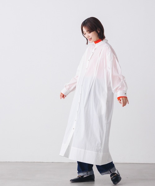 hunch(ハンチ)の「シアーカットリブゆるタートルカットソー (Tシャツ/カットソー・レディース・ブルー/レッド/ブラック/グレー/オフホワイト・FREE)」の16枚目の写真