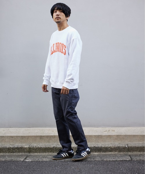 UNIVERSAL OVERALL(ユニバーサルオーバーオール)の「スウェットシャツ【SWEAT SHIRT_ILLINOIS】(スウェット・メンズ・ホワイト/モスグリーン/ヘザーグレー/ダークネイビー・XL/M/L)」の2枚目の写真