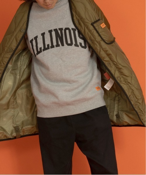 UNIVERSAL OVERALL(ユニバーサルオーバーオール)の「スウェットシャツ【SWEAT SHIRT_ILLINOIS】(スウェット・メンズ・ホワイト/モスグリーン/ヘザーグレー/ダークネイビー・XL/M/L)」の5枚目の写真