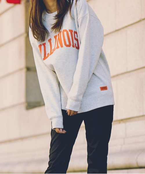 UNIVERSAL OVERALL(ユニバーサルオーバーオール)の「スウェットシャツ【SWEAT SHIRT_ILLINOIS】(スウェット・メンズ・ホワイト/モスグリーン/ヘザーグレー/ダークネイビー・XL/M/L)」の18枚目の写真