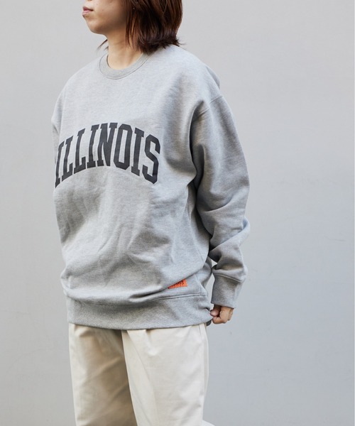 UNIVERSAL OVERALL(ユニバーサルオーバーオール)の「スウェットシャツ【SWEAT SHIRT_ILLINOIS】(スウェット・メンズ・ホワイト/モスグリーン/ヘザーグレー/ダークネイビー・XL/M/L)」の17枚目の写真