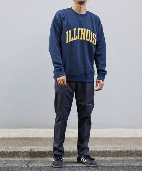 UNIVERSAL OVERALL(ユニバーサルオーバーオール)の「スウェットシャツ【SWEAT SHIRT_ILLINOIS】(スウェット・メンズ・ホワイト/モスグリーン/ヘザーグレー/ダークネイビー・XL/M/L)」の13枚目の写真
