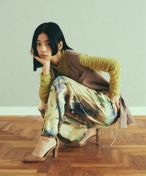 LAYMEE（レイミー）の「Richter pants / リヒターパンツ（その他パンツ・レディース・ネイビー/グリーン・FREE）」の5枚目の写真