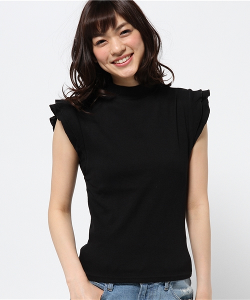 Chico（チコ）の「テレコフリル袖TOPS（Tシャツ/カットソー・レディース・ホワイト/ピンク/グレー/ブラック・FREE）」の19枚目の写真