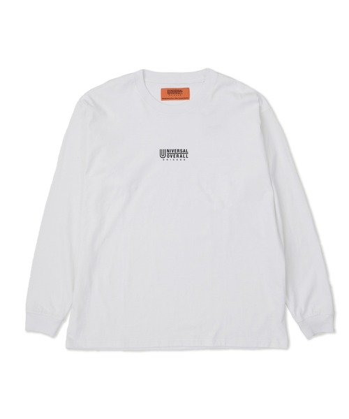 UNIVERSAL OVERALL（ユニバーサルオーバーオール）の「ユニバーサルオーバーオールロゴ ロンT【CENTER LOGO L/S】（Tシャツ/カットソー・メンズ・ダークグリーン/ブラック/ホワイト/ライトグリーン/オートミール・M/L/XL/S）」の14枚目の写真