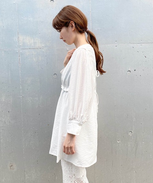 Kastane（カスタネ）の「長袖チュニック（チュニック・レディース・サックスブルー・FREE）」の5枚目の写真