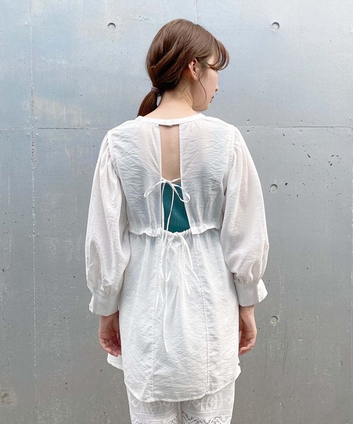 Kastane（カスタネ）の「長袖チュニック（チュニック・レディース・サックスブルー・FREE）」の6枚目の写真