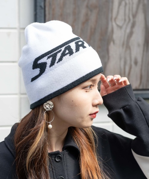 STARTER（スターター）の「∴WEGO/別注STARTER ACRYLIC BEANIE（ニットキャップ/ビーニー・メンズ・ブラック/ホワイト・FREE）」の7枚目の写真