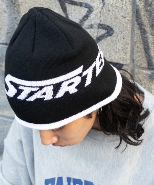 STARTER（スターター）の「∴WEGO/別注STARTER ACRYLIC BEANIE（ニットキャップ/ビーニー・メンズ・ブラック/ホワイト・FREE）」の9枚目の写真