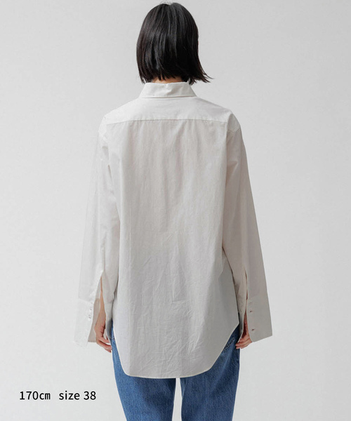 M TO R（ムウトアール）の「［BLOUSE］LONG CUFFS SHIRT（シャツ/ブラウス・レディース・ホワイト/ブラック系その他/ブルー系その他4・38/40）」の17枚目の写真