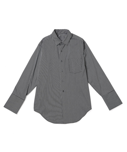 M TO R（ムウトアール）の「［BLOUSE］LONG CUFFS SHIRT（シャツ/ブラウス・レディース・ホワイト/ブラック系その他/ブルー系その他4・38/40）」の4枚目の写真