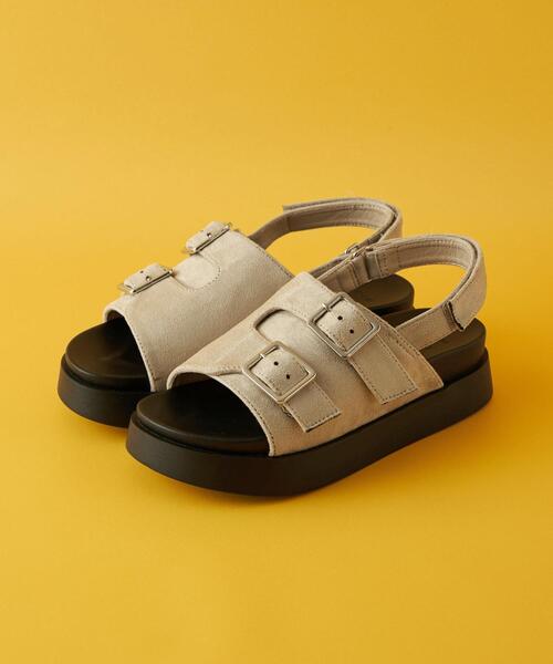 CITEN(シテン)の「<CITEN>ダブル ビッグバックル サンダル(サンダル・レディース・コバルトブルー/ライトグレー/ブラック・S/M/L)」の11枚目の写真