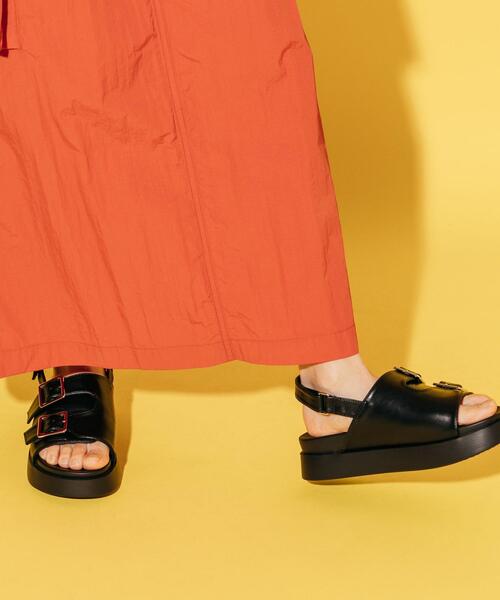 CITEN(シテン)の「<CITEN>ダブル ビッグバックル サンダル(サンダル・レディース・コバルトブルー/ライトグレー/ブラック・S/M/L)」の18枚目の写真