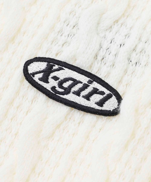 X-girl（エックスガール）の「LAYERED 2PCS TOPS（ニット/セーター・レディース・ブラック/ネイビー/オフホワイト・M/S）」の10枚目の写真