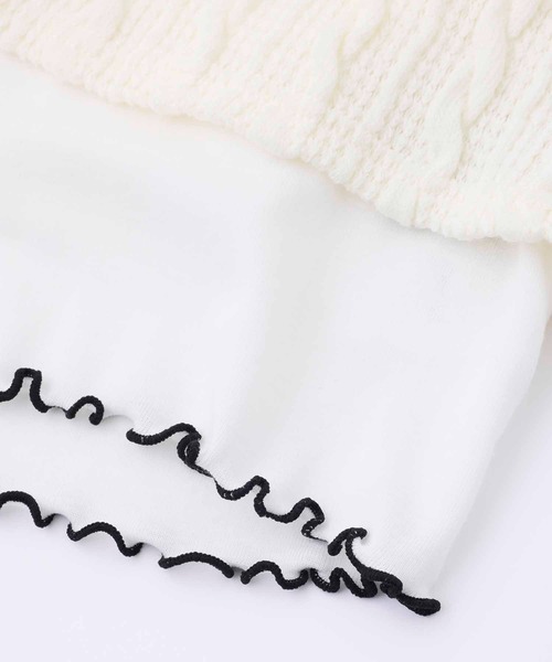 X-girl（エックスガール）の「LAYERED 2PCS TOPS（ニット/セーター・レディース・ブラック/ネイビー/オフホワイト・M/S）」の13枚目の写真