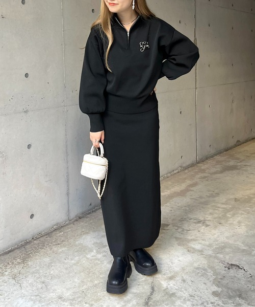 prose verse（プロズヴェール）の「《WEB限定》ハーフジップニットセットアップ（セットアップ・レディース・ブラック/ベージュ・MEDIUM）」の20枚目の写真