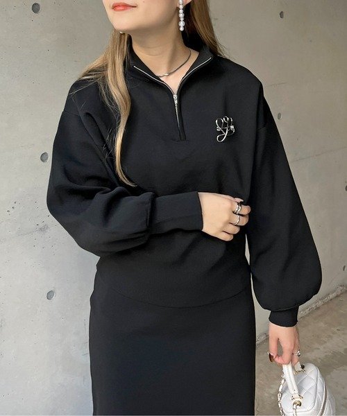 prose verse（プロズヴェール）の「《WEB限定》ハーフジップニットセットアップ（セットアップ・レディース・ブラック/ベージュ・MEDIUM）」の18枚目の写真