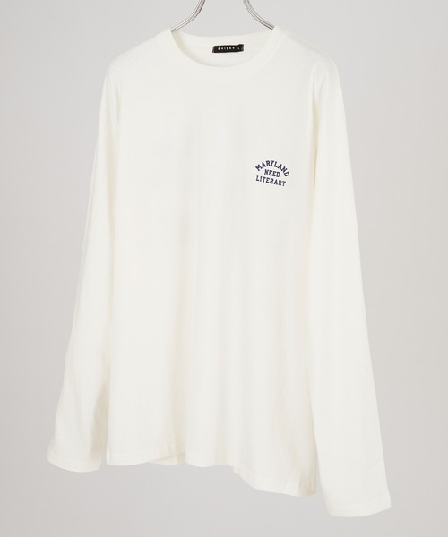 improves(インプローブス)の「カレッジロゴ プリント ロンT(Tシャツ/カットソー・メンズ・ホワイト系その他/ベージュ/杢グレー/カーキ/ブラウン/チャコール/ブラック/ホワイト/ブラック系その他/グリーン・LARGE/MEDIUM/X-LARGE)」の13枚目の写真
