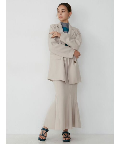 MURUA（ムルーア）の「ハイウエストマーメイドスカート【セットアップ着用可能】（スカート・レディース・ベージュ/ダークグレー/ブラウン/ブルー・1/2）」の18枚目の写真