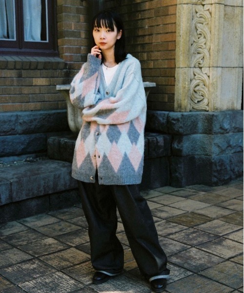 STUDIOUS(ステュディオス)の「【BADWAY/バッドウェイ】BW1015 CARDIGAN(カーディガン/ボレロ・メンズ・ベージュ/ネイビー/ブルー・M/L)」の4枚目の写真
