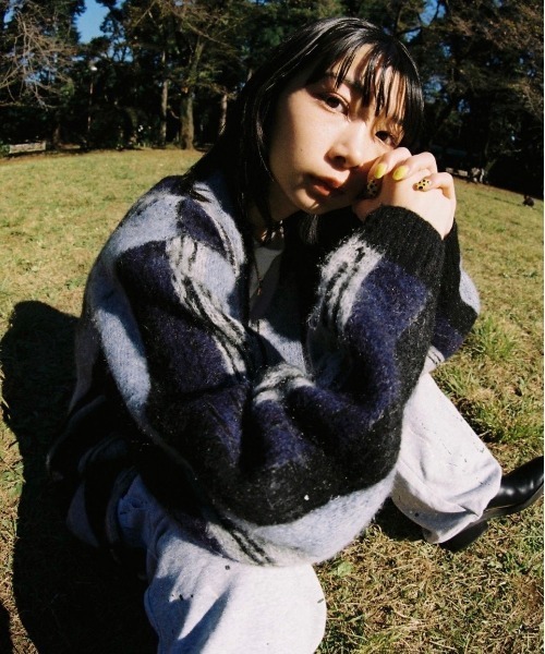 STUDIOUS(ステュディオス)の「【BADWAY/バッドウェイ】BW1015 CARDIGAN(カーディガン/ボレロ・メンズ・ベージュ/ネイビー/ブルー・M/L)」の7枚目の写真