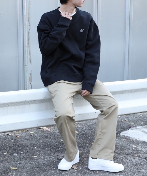 Calvin Klein(カルバン・クライン)の「【Calvin Klein】Calvin Kleinワンポイントロゴクルーネックスウェット 40HM255(スウェット・メンズ・グレー/ブラック/ホワイト/ダークグレー/ベージュ・S/M/L)」の13枚目の写真
