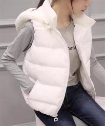 FREE STYLISTS（フリー スタイリスト）の「フード付け中綿ベスト（ダウンベスト）」