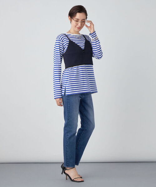 Rie Miller(リエミラー)の「天竺ロンT(Tシャツ/カットソー・レディース・グレー系その他3/ブラック系その他4/ホワイト/ブルー系その他3・38)」の15枚目の写真