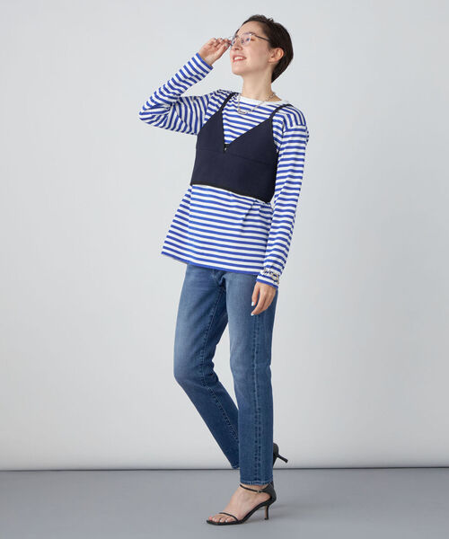 Rie Miller(リエミラー)の「天竺ロンT(Tシャツ/カットソー・レディース・グレー系その他3/ブラック系その他4/ホワイト/ブルー系その他3・38)」の21枚目の写真
