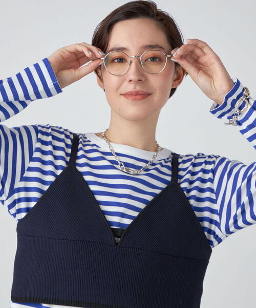 Rie Miller(リエミラー)の「天竺ロンT(Tシャツ/カットソー・レディース・グレー系その他3/ブラック系その他4/ホワイト/ブルー系その他3・38)」の5枚目の写真
