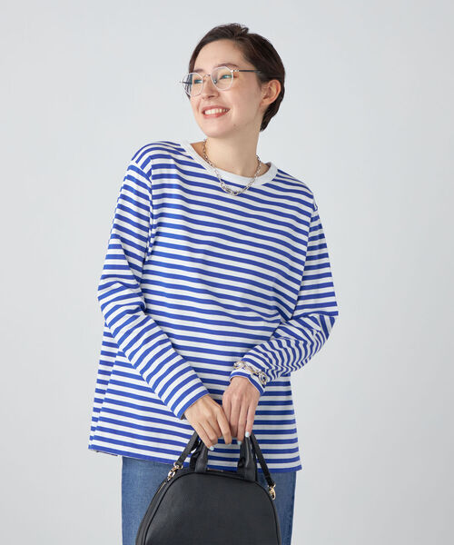 Rie Miller(リエミラー)の「天竺ロンT(Tシャツ/カットソー・レディース・グレー系その他3/ブラック系その他4/ホワイト/ブルー系その他3・38)」の6枚目の写真