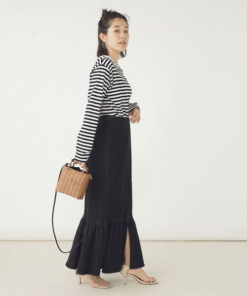 Rie Miller(リエミラー)の「天竺ロンT(Tシャツ/カットソー・レディース・グレー系その他3/ブラック系その他4/ホワイト/ブルー系その他3・38)」の19枚目の写真