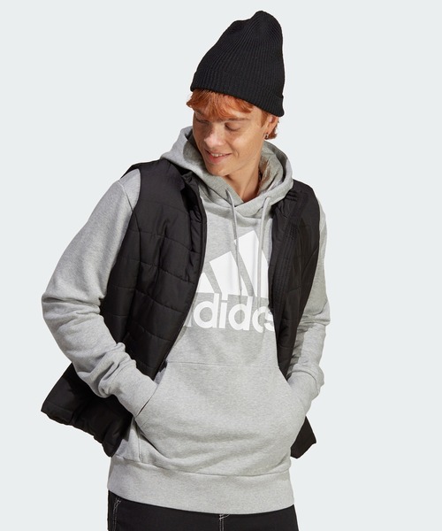 adidas(アディダス)の「エッセンシャルズ フレンチテリー ビッグロゴパーカー / アディダス adidas(パーカー・メンズ・グレー/ブラック・LARGE/MEDIUM/X-LARGE/XX-LARGE/3XL/X-SMALL/SMALL)」の9枚目の写真