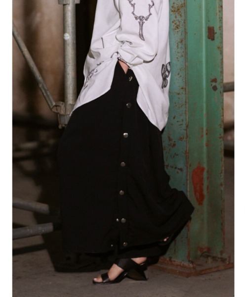 0658（ゼロロクゴーハチ）の「0658/ゼロロクゴーハチ/side snap HAKAMA pants（その他パンツ・レディース・ブラック・F）」の6枚目の写真