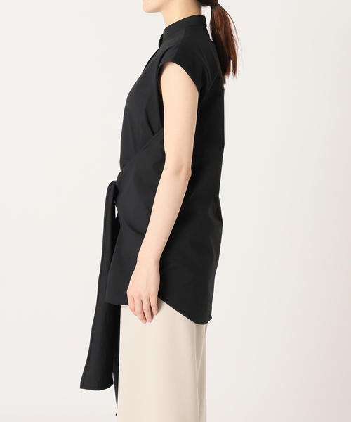 SATORU SASAKI◆ノースリーブブラウス/2/コットン/BLK/SS23-SH02-104 SATORU SASAKI(サトルササキ) / ノースリーブブラウス/2