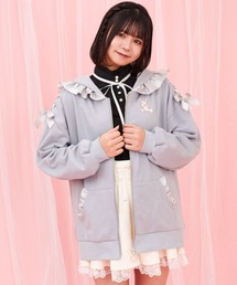 Secret Honey | フリルフードレースアップパーカー(パーカー)