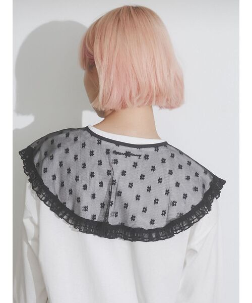 merry jenny（メリージェニー）の「bigレーシーフリル付け襟（付け襟・レディース・ブラック/オフホワイト・FREE）」の8枚目の写真