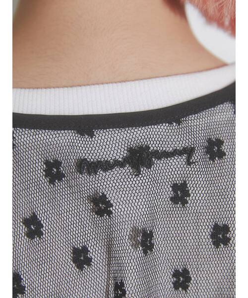 merry jenny（メリージェニー）の「bigレーシーフリル付け襟（付け襟・レディース・ブラック/オフホワイト・FREE）」の4枚目の写真