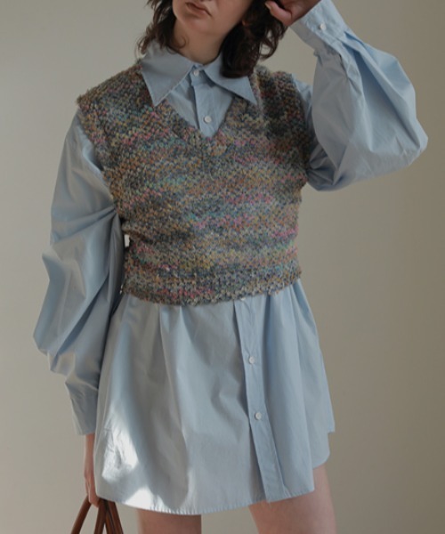 AMAIL（アマイル）の「Putuputu vest（ベスト・レディース・ブルー/イエロー・FREE）」の2枚目の写真