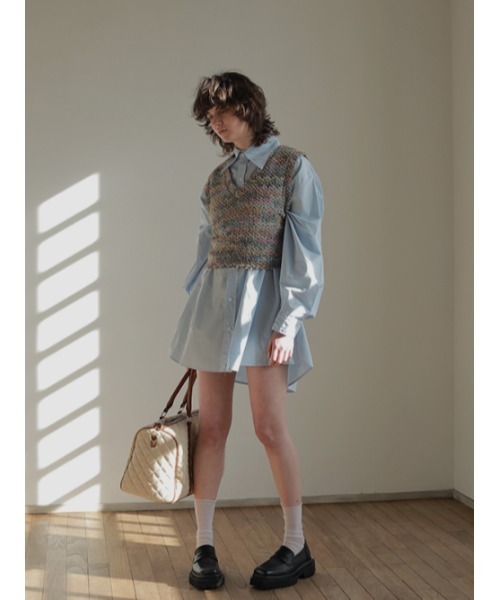 AMAIL（アマイル）の「Putuputu vest（ベスト・レディース・ブルー/イエロー・FREE）」の3枚目の写真