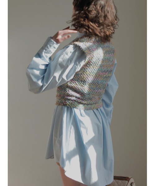 AMAIL（アマイル）の「Putuputu vest（ベスト・レディース・ブルー/イエロー・FREE）」の4枚目の写真